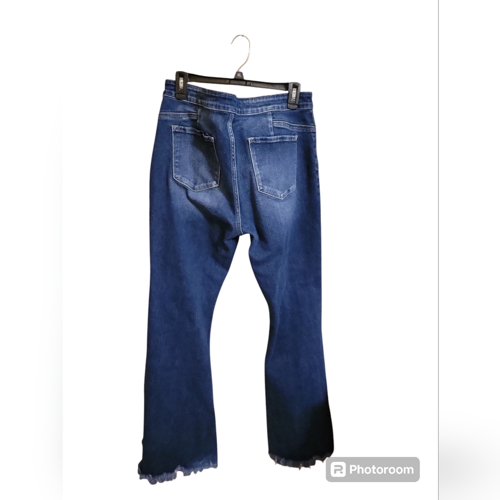 KanCan distressed hem flare jeans